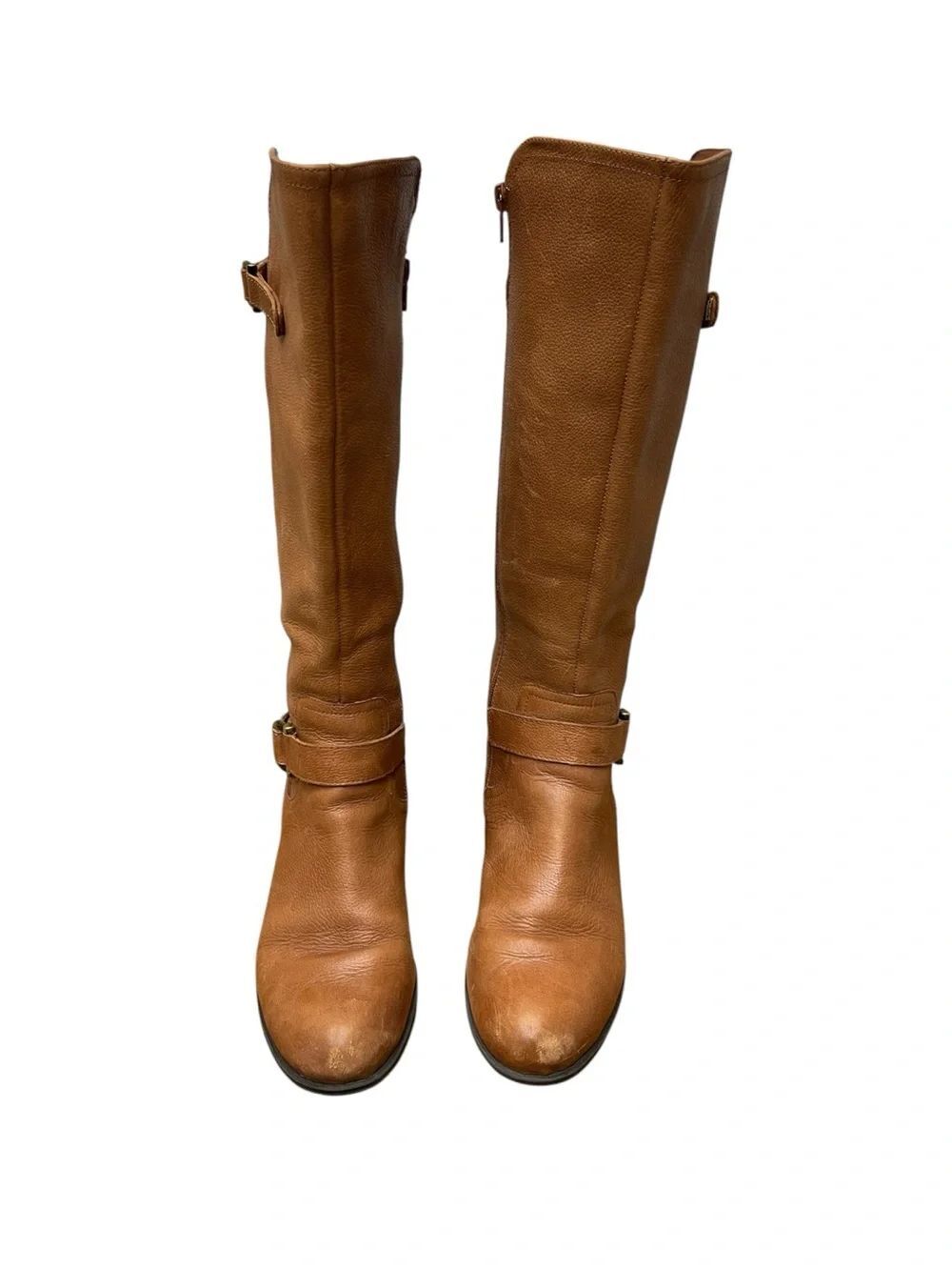 Naturalizer Jillian Leather Riding Boots Cognac Brown Knee High Women’s 9.5